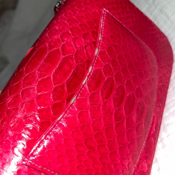 CHANEL Fuchsia Pink Python Mini Bag - Picture 12 of 13